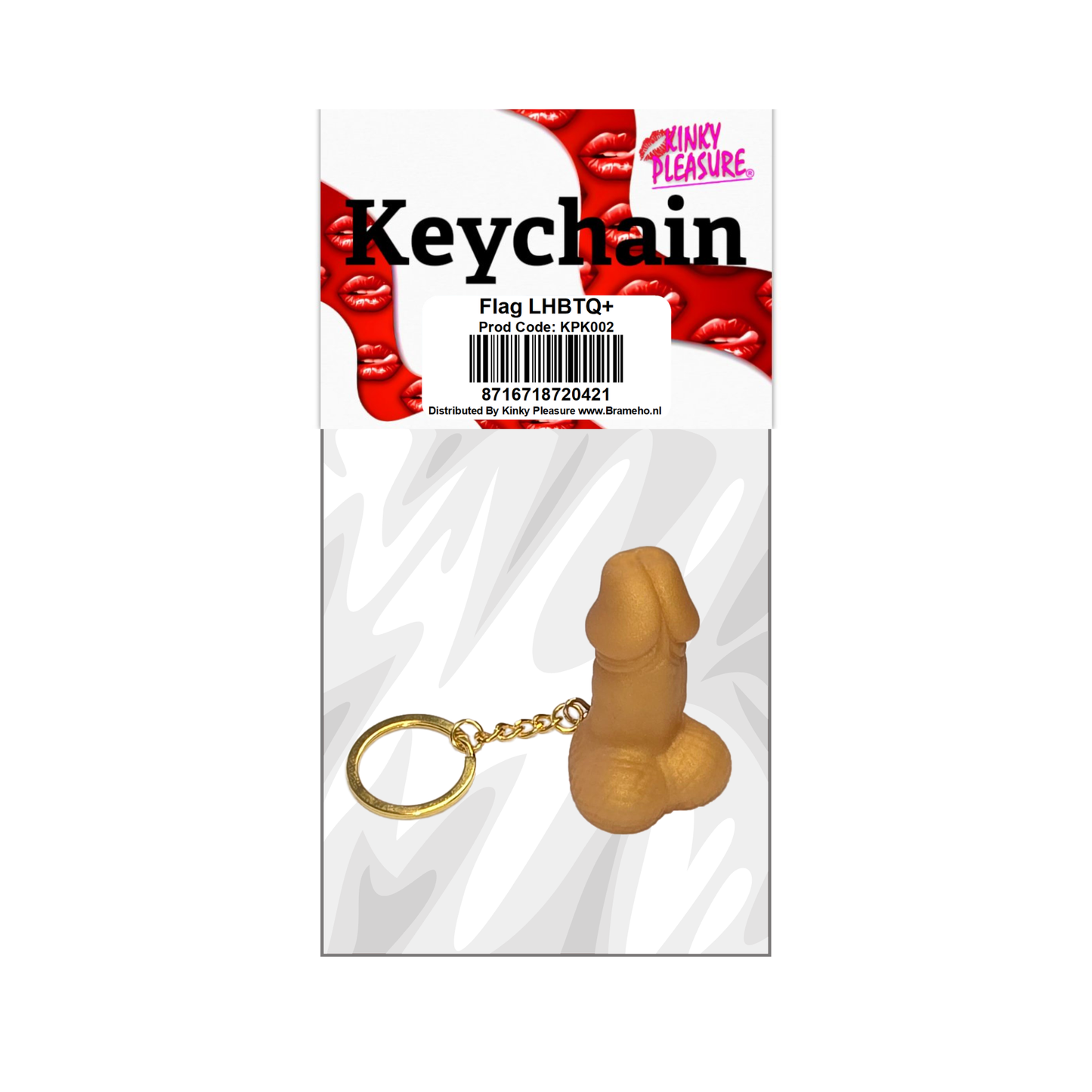Kinky Pleasure - DS047 - Penis Keychain – Caramel Brown Edition