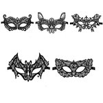 Kinky Pleasure - 10 Models - Venetian Mask – 10 Pack Elegant Black Lace-Style Models