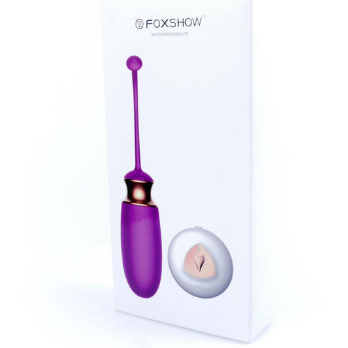 Foxshow - 63-00001 - Vibrating silicone Love egg - Remote control - Rechargeable - 10 function - Heat function - Voice Control - Colour box