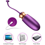 Foxshow - 63-00001 - Vibrating silicone Love egg - Remote control - Rechargeable - 10 function - Heat function - Voice Control - Colour box