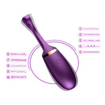 Foxshow - 63-00002 - Vibrating silicone Love egg - Remote control - Rechargeable - 10 function - Voice Control - Colour box
