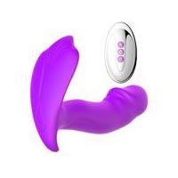 Foxshow - 63-00036 - Remote Control Panty Vibrator - Heat Function & Voice Control - 10 Function - Rechargeable - 12,5 cm x 9 cm - Luxury Giftbox - Purple