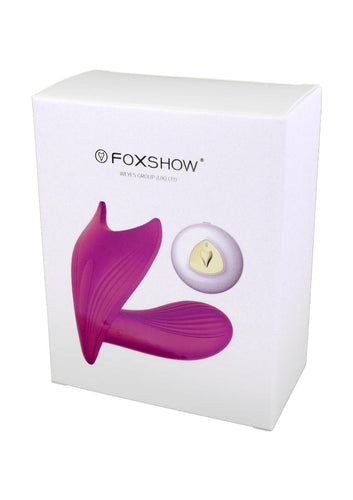Foxshow - 63-00005 - Remote control  Panty vibrator - Heat function - Voice control function - 10 Function - Rechargeable - 9 cm x 9 cm - Luxury Giftbox - Purple