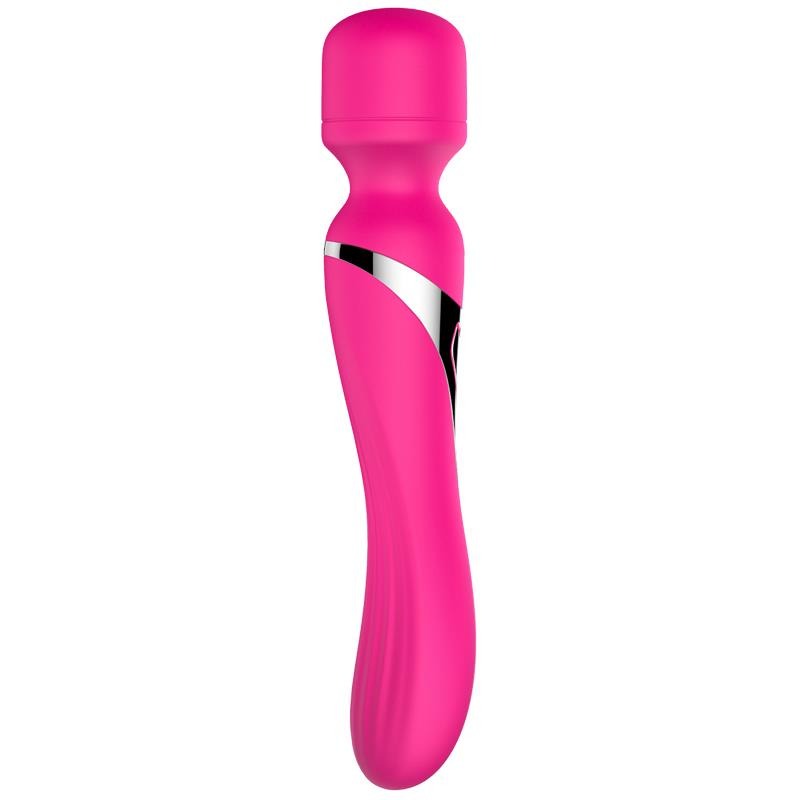 Foxshow - 63-00011 - Dual Massager - Design G spot Vibrator - 22,6 cm - 7 Pulsation modes and  7 Function - Rechargeable  - width 3,2/ 4,2 cm  - Luxury Giftbox - Pink