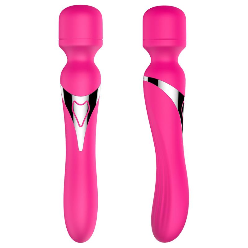 Foxshow - 63-00011 - Dual Massager - Design G spot Vibrator - 22,6 cm - 7 Pulsation modes and  7 Function - Rechargeable  - width 3,2/ 4,2 cm  - Luxury Giftbox - Pink