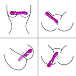 Foxshow - 63-00012 - Dual Massager - Design G spot Vibrator - 22,6 cm - 7 Pulsation modes and  7 Function - Rechargeable  - width 3,2/ 4,2 cm  - Luxury Giftbox - Purple