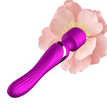 Foxshow - 63-00012 - Dual Massager - Design G spot Vibrator - 22,6 cm - 7 Pulsation modes and  7 Function - Rechargeable  - width 3,2/ 4,2 cm  - Luxury Giftbox - Purple