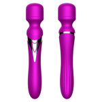Foxshow - 63-00012 - Dual Massager - Design G spot Vibrator - 22,6 cm - 7 Pulsation modes and  7 Function - Rechargeable  - width 3,2/ 4,2 cm  - Luxury Giftbox - Purple