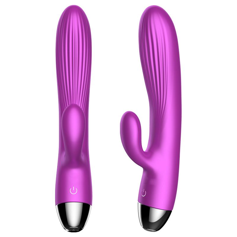 Foxshow - 63-00014 - g spot Vibrator-Silicone Vibrator - Pulsator - USB - 7 + 7 Function / Heating - Luxury colour box - Purple