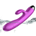 Foxshow - 63-00014 - g spot Vibrator-Silicone Vibrator - Pulsator - USB - 7 + 7 Function / Heating - Luxury colour box - Purple