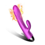 Foxshow - 63-00014 - g spot Vibrator-Silicone Vibrator - Pulsator - USB - 7 + 7 Function / Heating - Luxury colour box - Purple