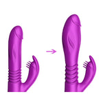 Foxshow - 63-00023 - g spot Vibrator-Silicone Vibrator  - USB - 10 Function + Expander and Thrusting Function - Luxury colour box - Purple