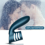 Foxshow - 63-00026 - Vibrating Silicone Cockring Blue - USB - 7 Function