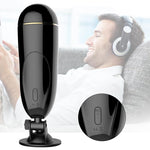 Foxshow - 63-00033 - Masturbator-Vibrating Masturbation Cup USB 7 + Interactive Function / Talk Mode - Luxury Giftbox - Black