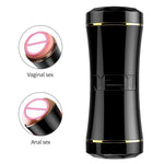 Foxshow - 63-00035 - Double End Masturbator Cup - Big heavy size - Pussy & Anal - 19 cm  - Dia outside 8 cm - Luxury Giftbox - Black