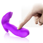 Foxshow - 63-00036 - Remote Control Panty Vibrator - Heat Function & Voice Control - 10 Function - Rechargeable - 12,5 cm x 9 cm - Luxury Giftbox - Purple