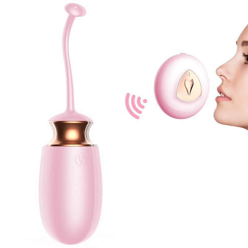 Foxshow Vibrating silicone Love egg Remote control - Rechargeable - Pink - 10 function - Voice Control - Colour box - 63-00037