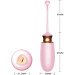 Foxshow Vibrating silicone Love egg Remote control - Rechargeable - Pink - 10 function - Voice Control - Colour box - 63-00037