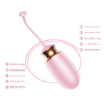 Foxshow Vibrating silicone Love egg Remote control - Rechargeable - Pink - 10 function - Voice Control - Colour box - 63-00037