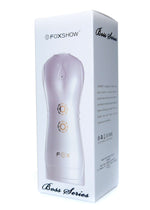 Foxshow - 63-00038 - Masturbator - Vibrating and Flashing Masturbation Cup - USB - 7 Function / Talk Mode - White