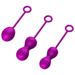 Foxshow - 63-00044 - Kegel ball 3 Pack set - 7,9 cm / 7,4 cm / 4,7 cm - Purple  - Geisha ball set