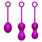 Foxshow - 63-00044 - Kegel ball 3 Pack set - 7,9 cm / 7,4 cm / 4,7 cm - Purple  - Geisha ball set