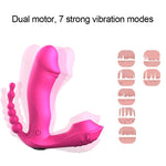 Foxshow - 63-00050 - Silicone Panty Vibrator - USB rechargeable - 7 vibrations - Heating -  7 Frequency Of Sucking  - Luxury Giftbox - Pink