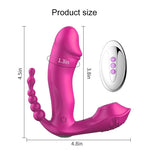 Foxshow - 63-00050 - Silicone Panty Vibrator - USB rechargeable - 7 vibrations - Heating -  7 Frequency Of Sucking  - Luxury Giftbox - Pink
