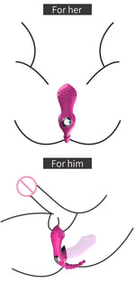 Foxshow - 63-00050 - Silicone Panty Vibrator - USB rechargeable - 7 vibrations - Heating -  7 Frequency Of Sucking  - Luxury Giftbox - Pink