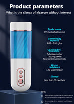 Foxshow - 63-00052 - Big size - 27,5 Cm - Masturbator cup - Sound  Vibrating, Flashing Masturbation - USB rechargeable -  7 Function - Dia outside  8 cm
