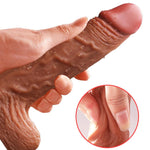 Foxshow - 63-00053 - Remote control Realistic vibrator - Up & down - Rotating - Heat function - Silicone 10 Function - 21 cm- Rechargeable - Luxury Giftbox - Flesh