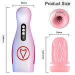 Foxshow Vibrating Big Masturbator - Usb - 7 Sucking / 7 Vibration Functions - Colourbox - 63-00069