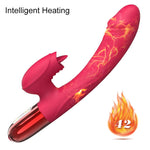 Foxshow - 63-00071 - Heated Silicone G Spot & Clit Stimulating Vibrator - 10 Mode - Pink