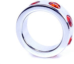 Bossoftoys - 64-00004 - Metal - Cockring - Diamonds - Red - Small