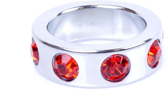 Bossoftoys - 64-00004 - Metal - Cockring - Diamonds - Red - Medium