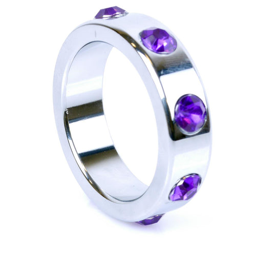 Boysoftoys - 64-00006 - Metal - Cockring  - Diamonds - Purple - Large