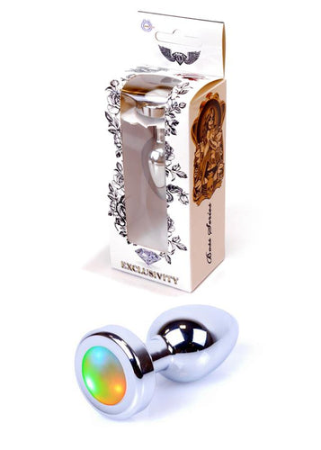 Bossoftoys - 64-00007 - Real flashing discolight Plug - Disco Flashlight Metal Plug - 7 Cm Dia 2,5 cm