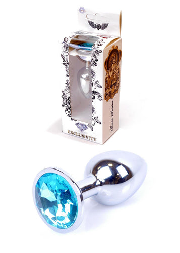 Bossoftoys - 64-00014 - Plug - Silver - Anal - Light Blue - colour windowbox