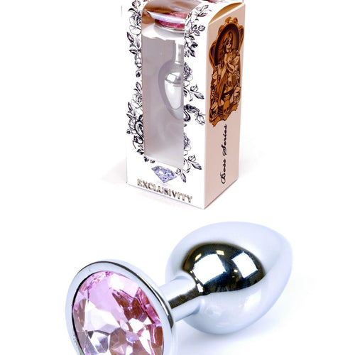 Boysoftoys - 64-00015- Plug - Silver - Anal - Pink stone
