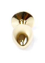 Boysoftoys - 64-00116 - Unique Multi Colour - Rose Gold Anal Rainbow Plug - Gold Plug with rainbow stone - length 7 CM - Dia 2,7 CM - colour window box