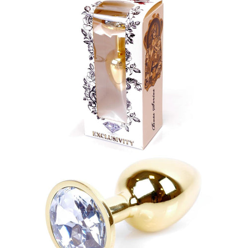 Boysoftoys - 64-00021 - Plug - Gold - Anal - Clear stone - attractive colour window box