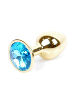Boysoftoys - 64-00022 - Plug - Gold - Anal - Light Blue stone - attractive colour window box