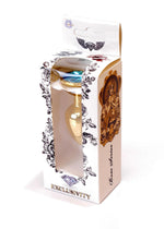 Boysoftoys - 64-00022 - Plug - Gold - Anal - Light Blue stone - attractive colour window box
