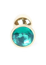 Boysoftoys - 64-00024 - Plug - Gold - Anal - Green stone - attractive colour window box