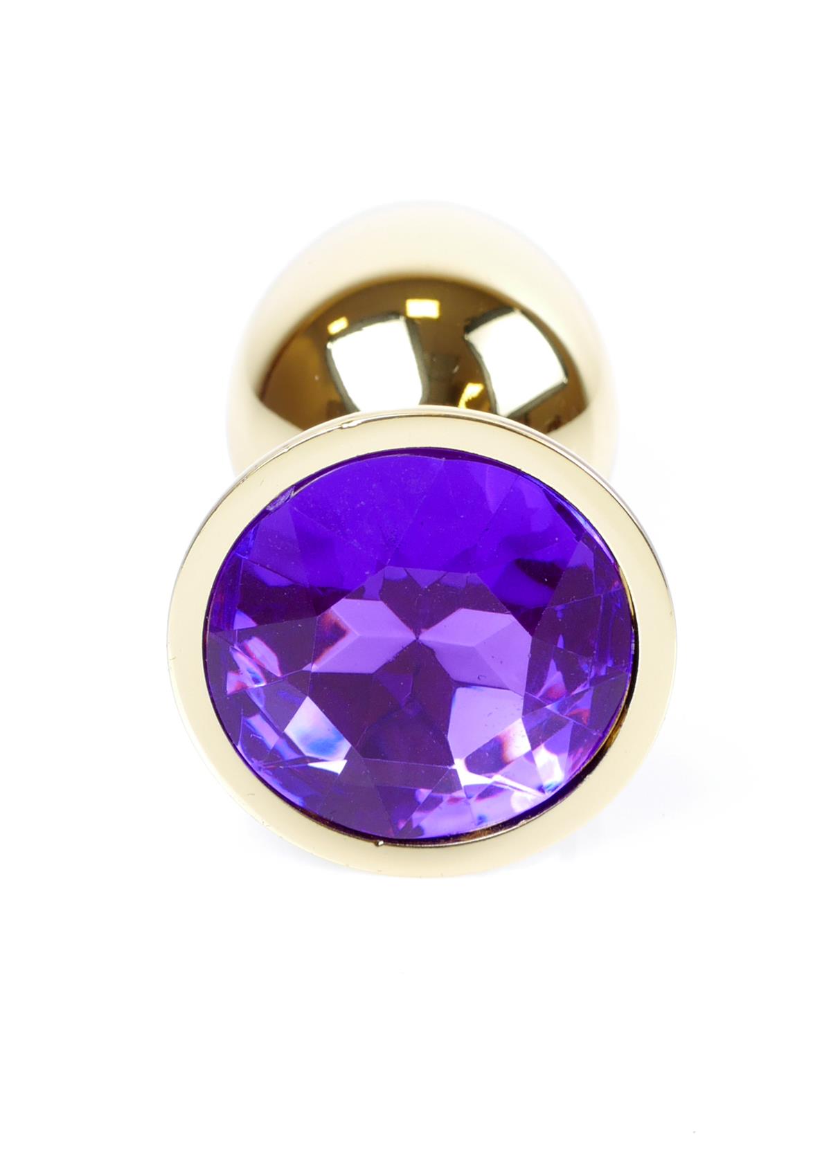 Bossoftoys - 64-00025 - Plug - Gold - Anal - Purple stone - attractive colour window box