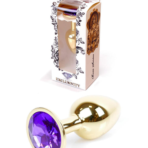 Boysoftoys - 64-00025 - Plug - Gold - Anal - Purple stone - attractive colour window box