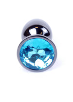 Boysoftoys - 64-00031 - Plug - Dark Silver - Anal - Light Blue - length 7 cvm - dia 2,7 cm