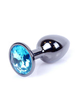 Boysoftoys - 64-00031 - Plug - Dark Silver - Anal - Light Blue - length 7 cvm - dia 2,7 cm