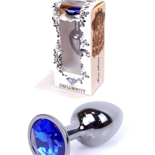 Boysoftoys - 64-00032 - Plug - Dark Silver - Anal - Dark Blue - length 7 cm - dia 2,7 cm