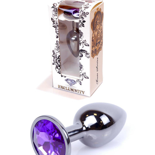 Boysoftoys - 64-00034 - Dark Silver Plug- Anal - Purple - length 7 cm - dia 2,7 cm